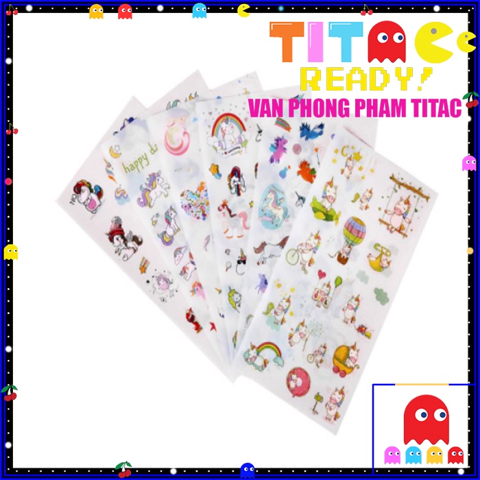 Bộ Sticker Chất Liệu PET Dán Họa Tiết Dễ Thương Tiện Dụng Cho Trang Trí Sổ Nhật Ký Nhiều Mẫu Chọn