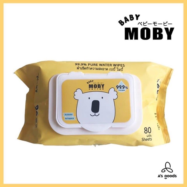 Khăn Ướt Moby Tinh Khiết 80 Tờ