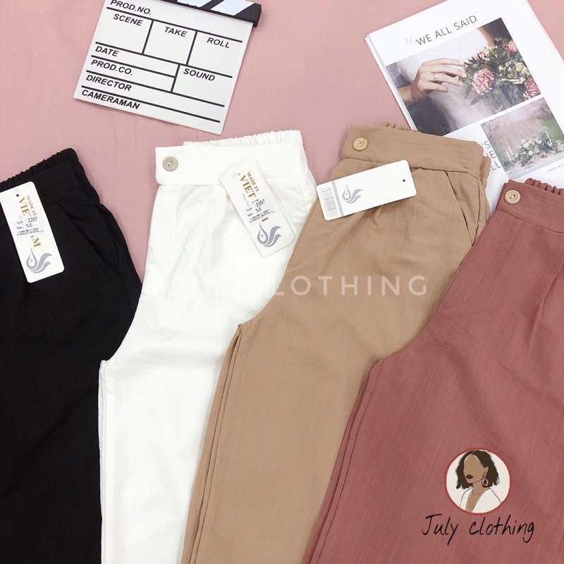 [Ảnh thật shop tự chụp và quay] Quần ống rộng culottes đũi 9 tấc QS015 nhà July | BigBuy360 - bigbuy360.vn