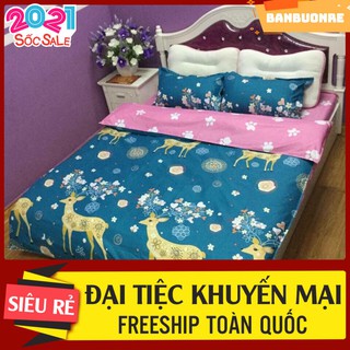 Xả kho bộ vỏ chăn ga gối cotton poly 1m6x2m