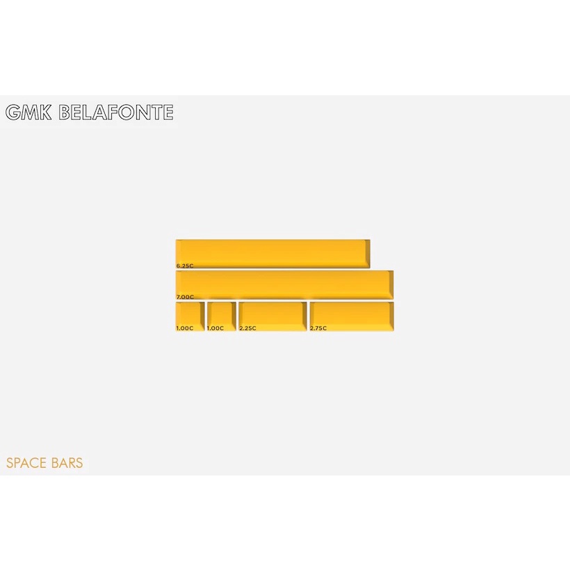 Bộ set keycap GMK Belafonte GMK LASER - Spacebars | Novelties | Turbo