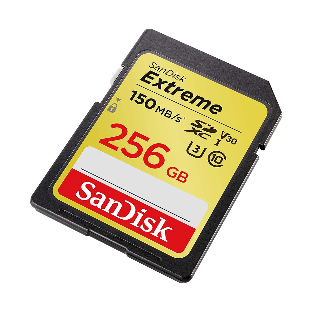 Thẻ nhớ Máy Ảnh SDXC SanDisk Extreme U3 V30 1000x 256GB 150MB/s (Vàng)