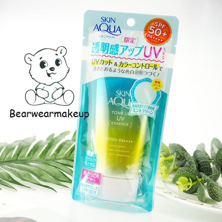 KEM CHỐNG NẮNG SKIN AQUA MINT GREEN PHIÊN BẢN DÀNH CHO DA MỤN, DA NHẠY CẢM