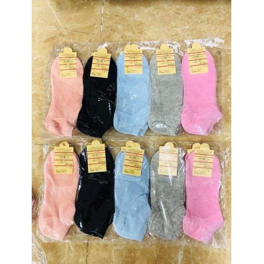 TẤT lưới thông hơi MUJI nữ XUẤT NHẬT Lố 10 đôi đủ màu