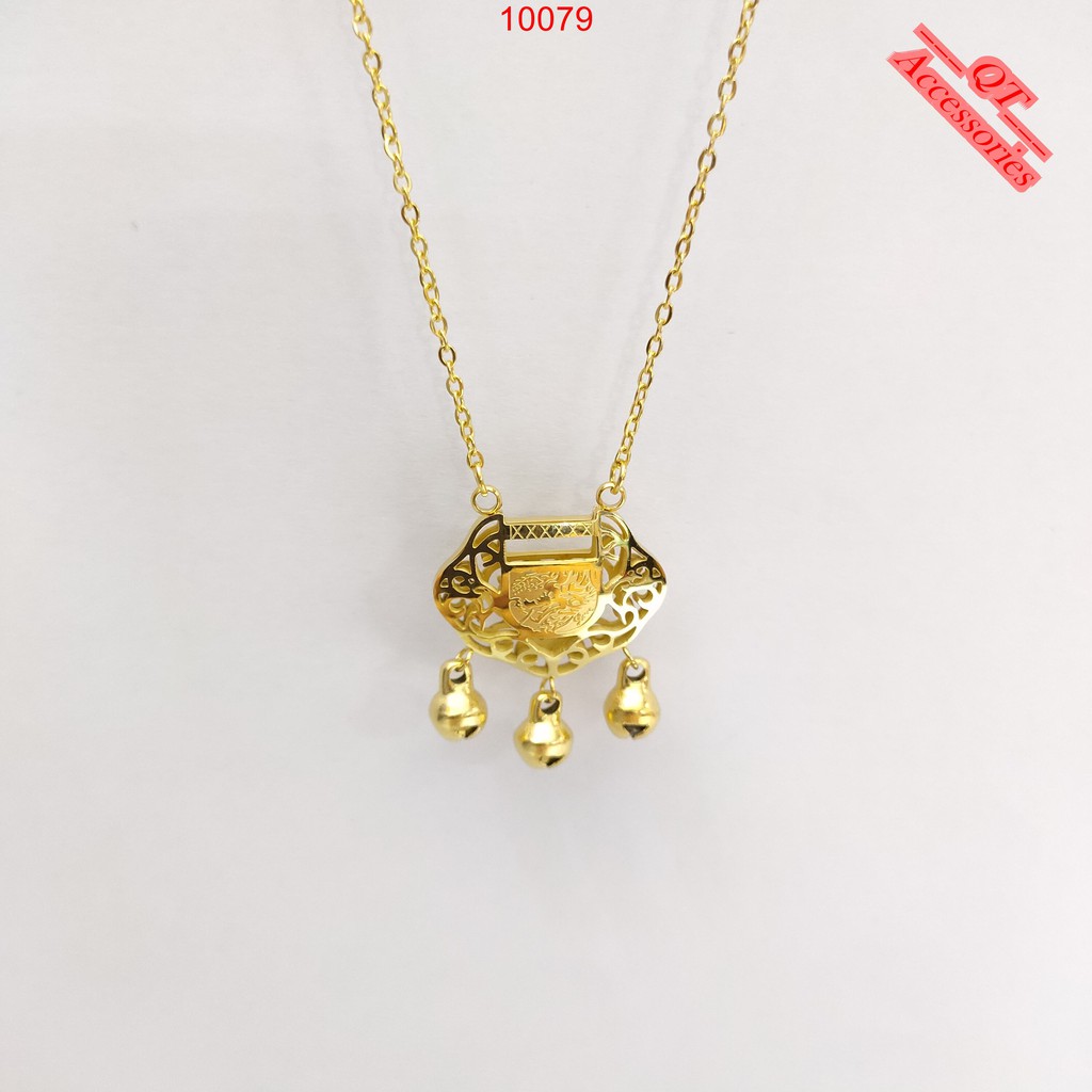 Dây chuyền titan mạ vàng 99k mặt chuông gió siêu bền màu