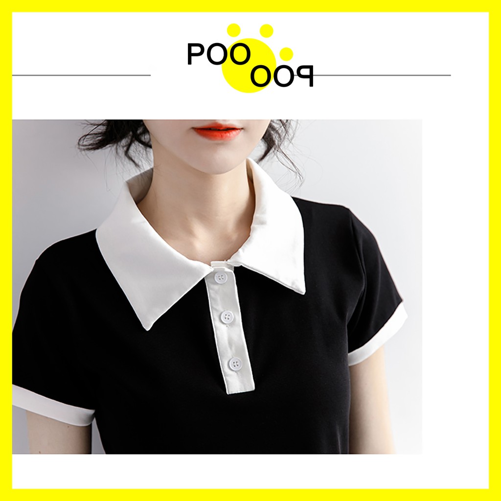 Áo Croptop Nữ Tay Ngắn Có Cổ Chữ V, Áo Croptop  Polo Hàn Quốc Form Rộng Ngắn Tay Cổ Bẻ, Áo Croptop Kiểu PooPoo Store | BigBuy360 - bigbuy360.vn