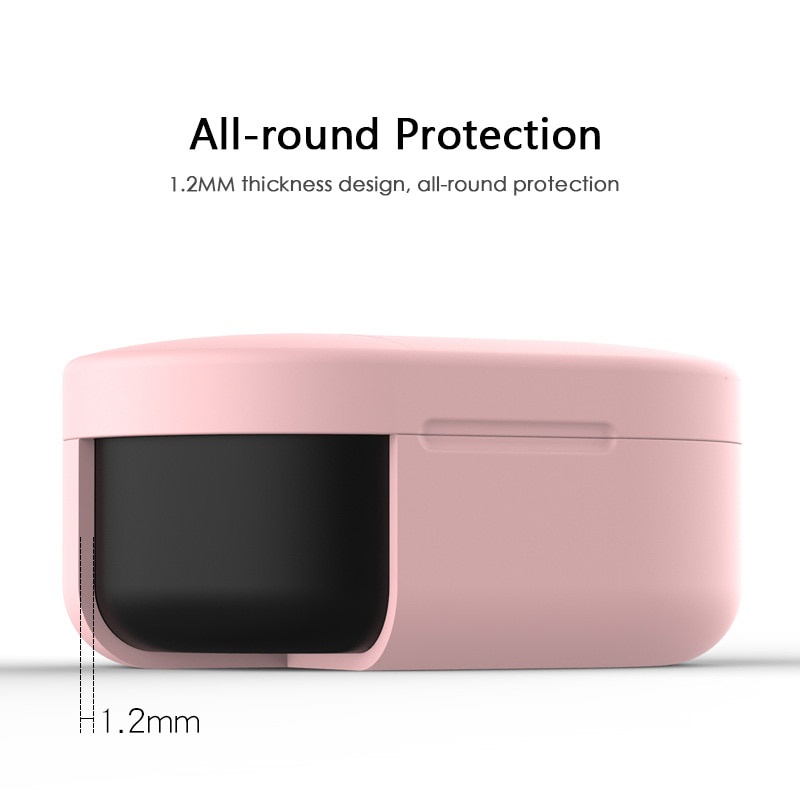 Vỏ bảo vệ hộp sạc tai nghe Redmi Airdots màu trơn chống trượt