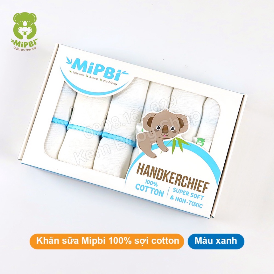 Khăn sữa cho bé cotton Mipbi - Khăn xô Mipbi cho bé 3 lớp, 4 lớp