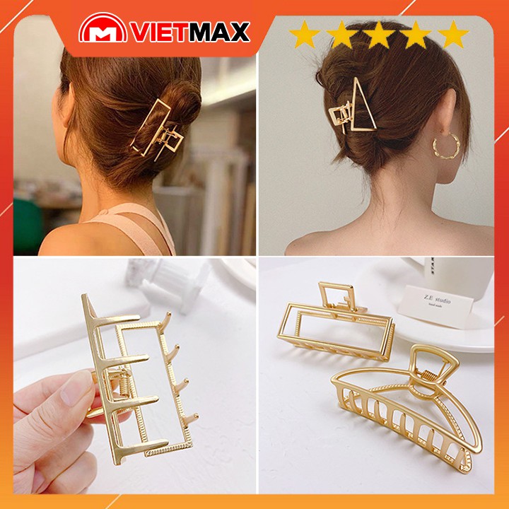 Kẹp Tóc Kim Loại Thiết Kế Đơn Giản Phong Cách Hàn Quốc