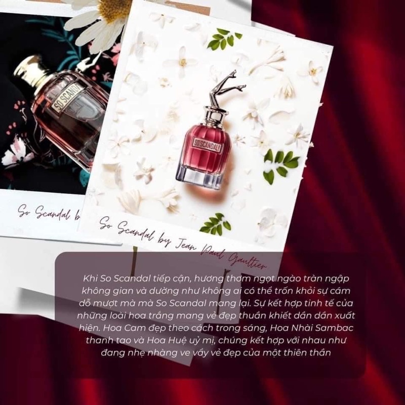 Nước hoa nữ 𝐉𝐞𝐚𝐧 𝐏𝐚𝐮𝐥 𝐆𝐚𝐮𝐥𝐭𝐢𝐞𝐫 𝐒𝐨 𝐒𝐜𝐚𝐧𝐝𝐚𝐥 30ml, 50ml, 80ml