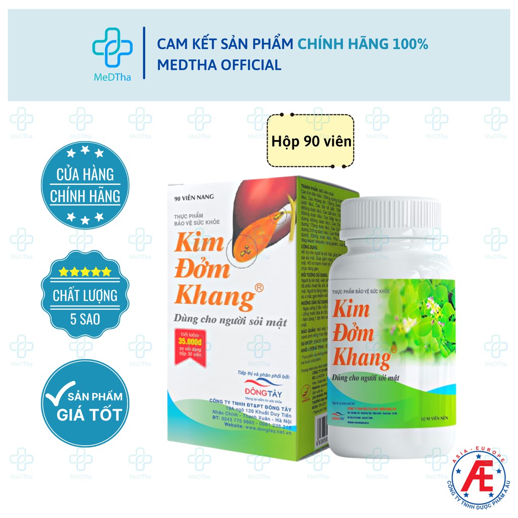 Kim Đởm Khang - Phòng ngừa tái phát Sỏi Mật, Tăng cường chức năng Gan Mật (Hộp 90 / 180 viên) [Chính Hãng]