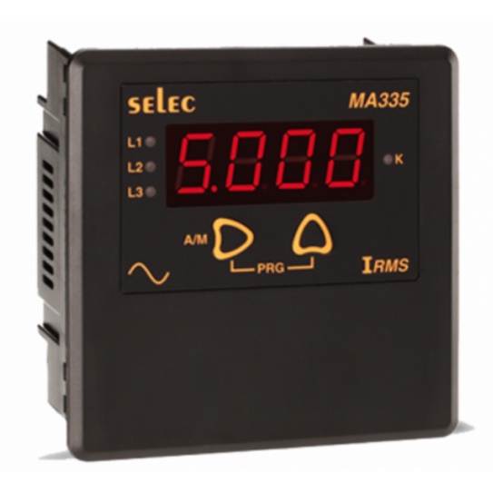ĐỒNG HỒ ĐO DÒNG ĐIỆN 1 PHA AMPE MA335 (96X96)