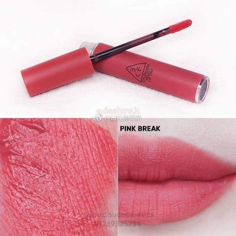 Son 3CE kem Pink Break hồng đào