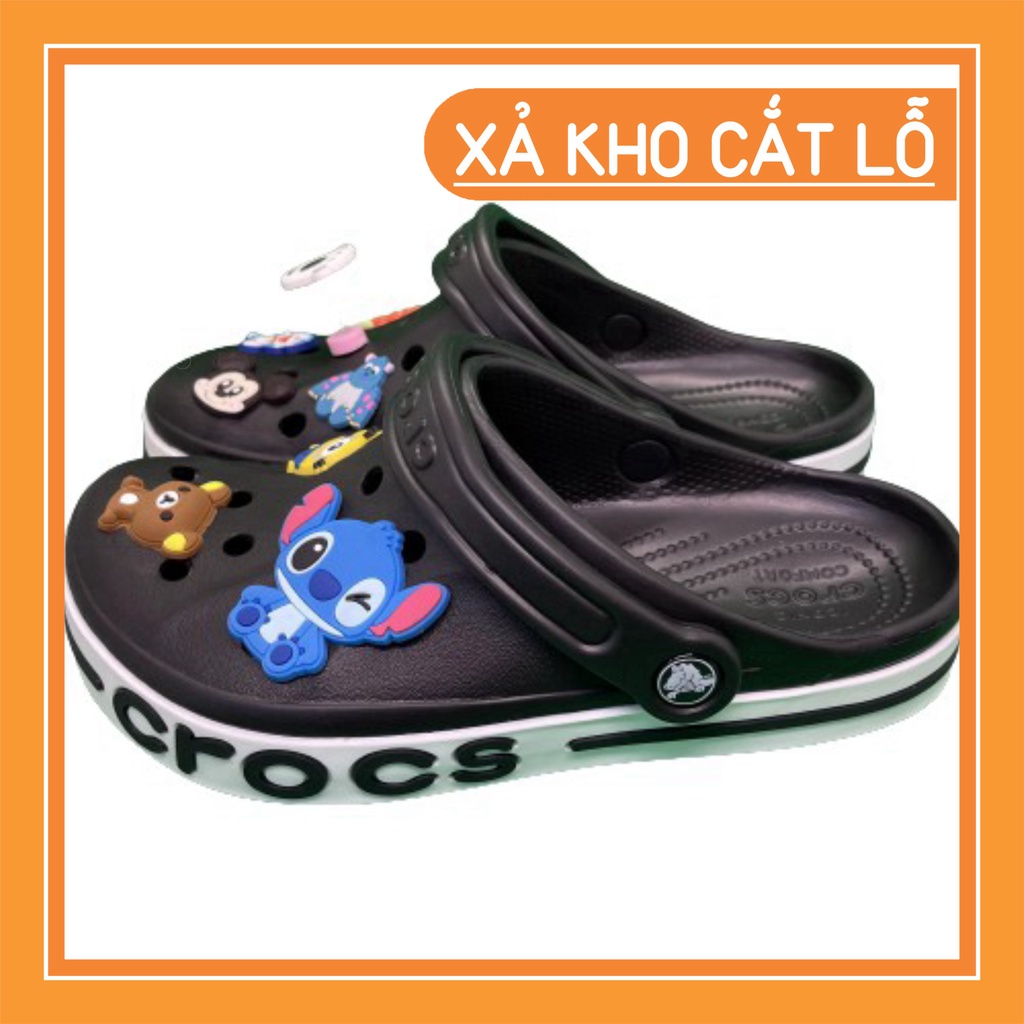 Freeship & Hoàn xu Dép cross đế bánh mỳ sục bít đầu cho nữ và nam đủ size 36, 37, 38, 39, 40, 41, 42, 43, 44, full white