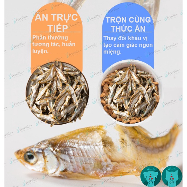 Snack Dinh Dưỡng JFamille, Cá Trắng Nước Ngọt, Bổ Sung Protein, Tăng Sức Đề Kháng Cho Thú Cưng. JF200