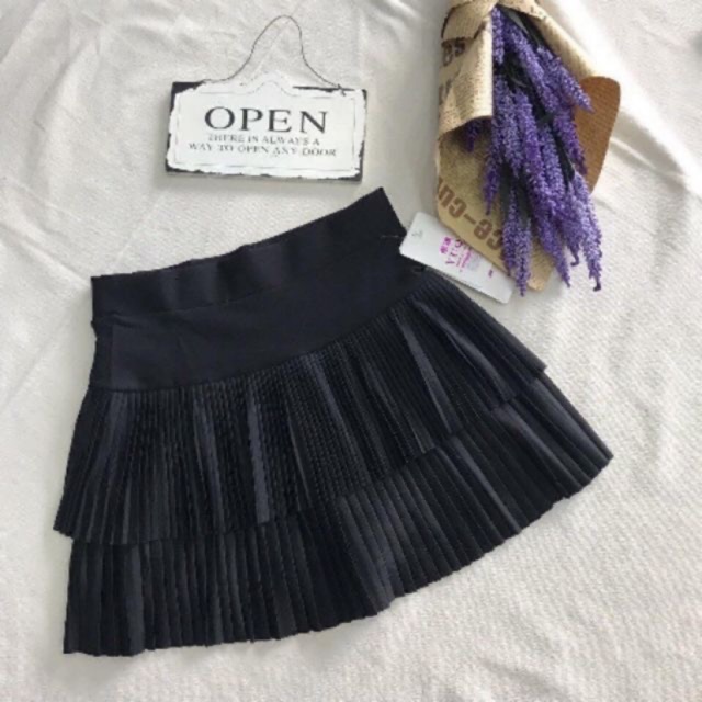 [VIDEO KÈM] Chân váy 2 tầng xếp ly bèo