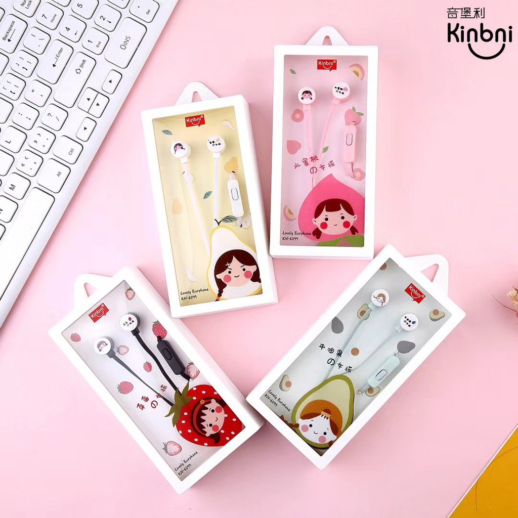 tai nghe đôi cô gái roro jump TNDI12 KN-6099 earphone dễ thương