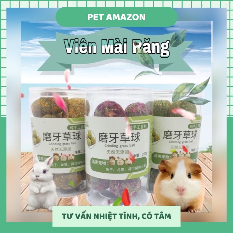 viên cỏ mài răng hỗ trợ tiêu hóa dành cho hamster,sóc thỏ bọ ú