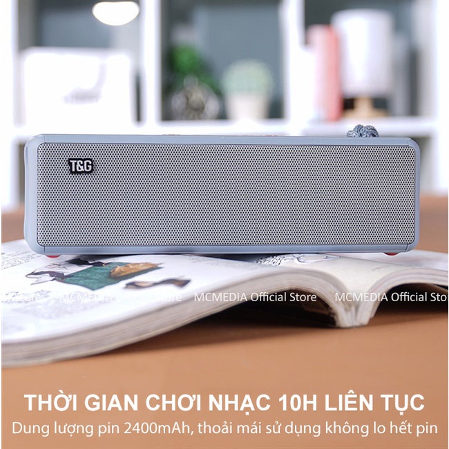 Loa Bluetooth Nghe Nhạc Hay Công Suất Lớn 10W Âm Thanh Siêu Trầm Extra Bass Pin Trâu Hỗ Trợ Bluetooth, Thẻ Nhớ, USB, AUX