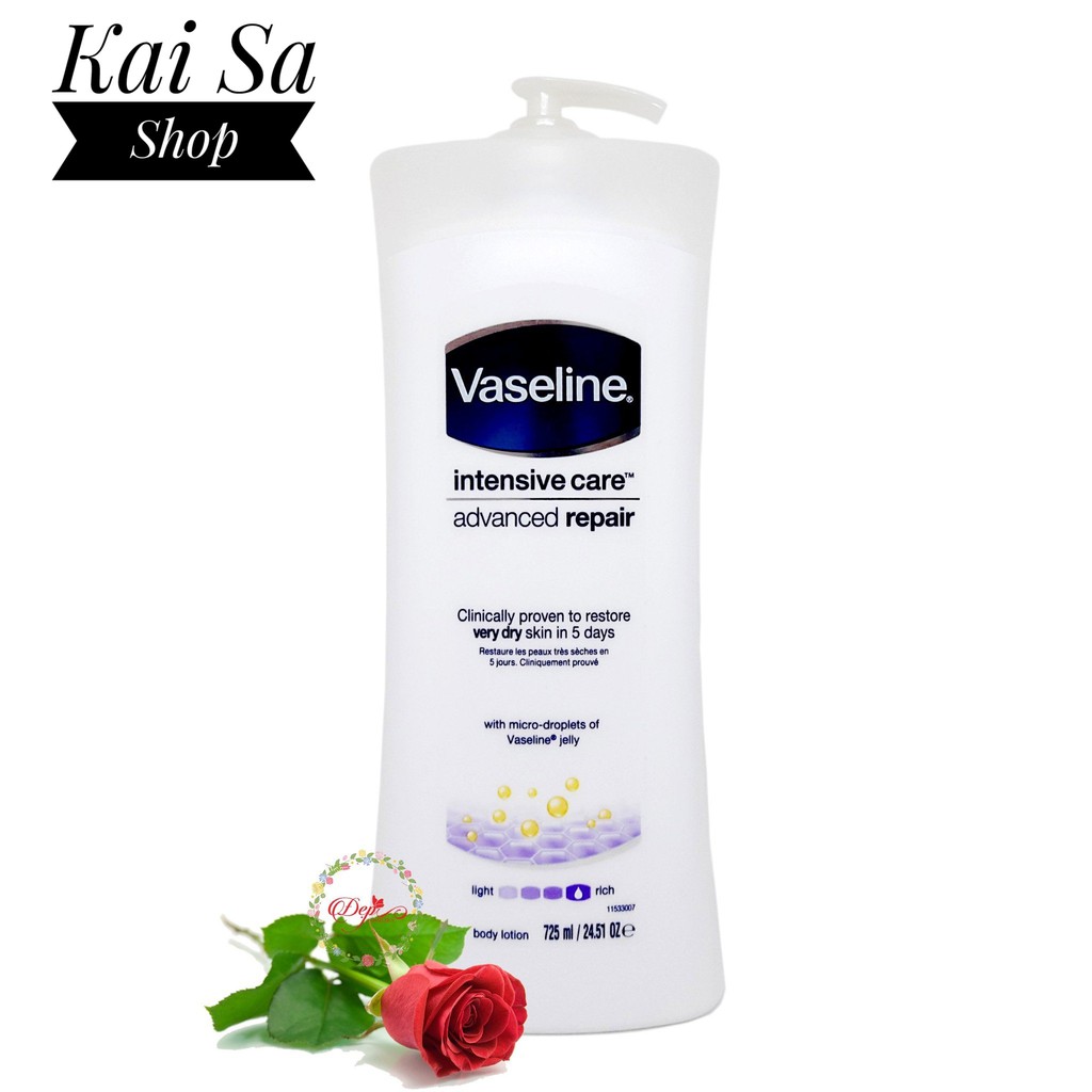 SỮA DƯỠNG THỂ VASELINE - Intensive Care Cocoa Glow Body Lotion 725ml