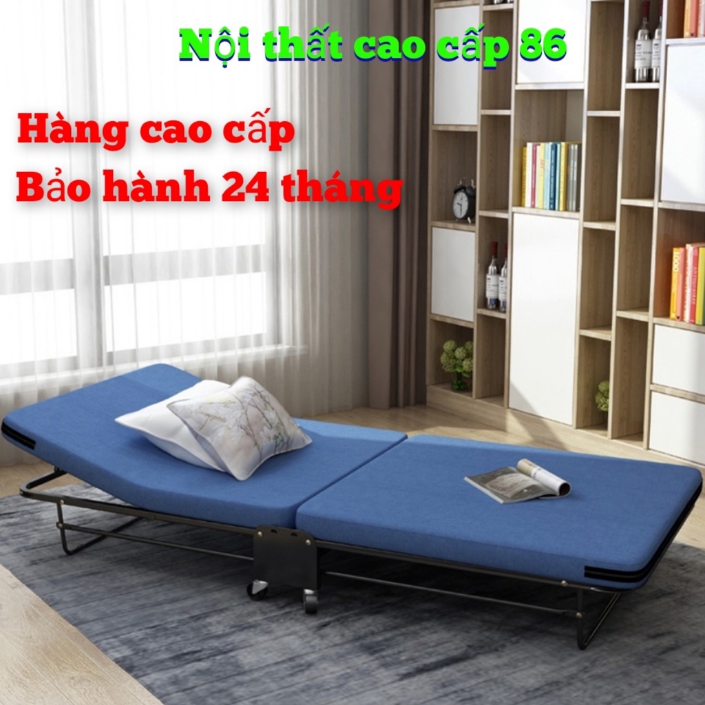 Giường gấp văn phòng, đệm êm cao cấp, giường ngủ gấp gọn dài 193cm rộng 65cm