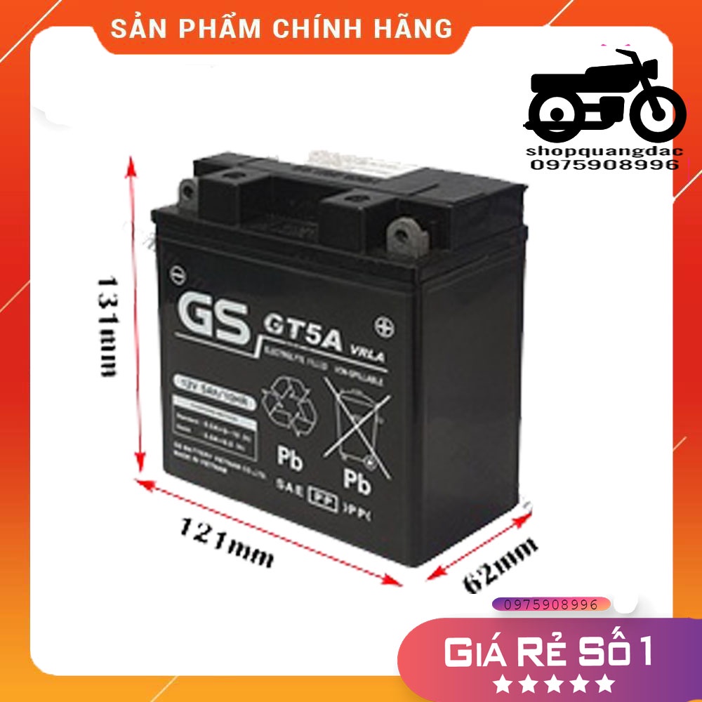 Ắc quy khô miễn bảo dưỡng Đồng Nai PTZ6HL (12V - 6Ah) dành cho xe máy