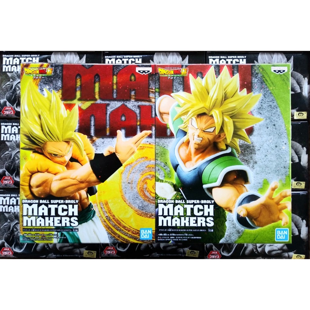 Mô hình Dragonball chính hãng - Match Makers - Broly ssj và Gogeta ssj