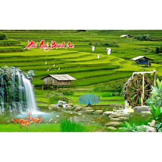 Tranh dán tường 3D Sơn thủy hữu tình 1279