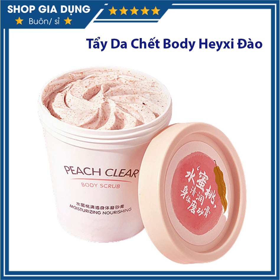 Hũ Tẩy Da Chết Body Đào HEYXI 200G, Peach Clear Body Scrub 200G Senabeauty | BigBuy360 - bigbuy360.vn