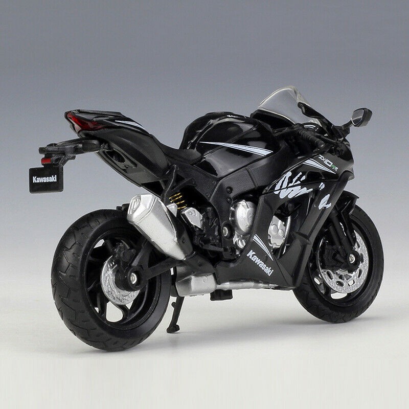 XE MÔ HÌNH - MOTO Siêu xe Kawasaki Ninja ZX10-RR - WELLY tỷ lệ 1:18