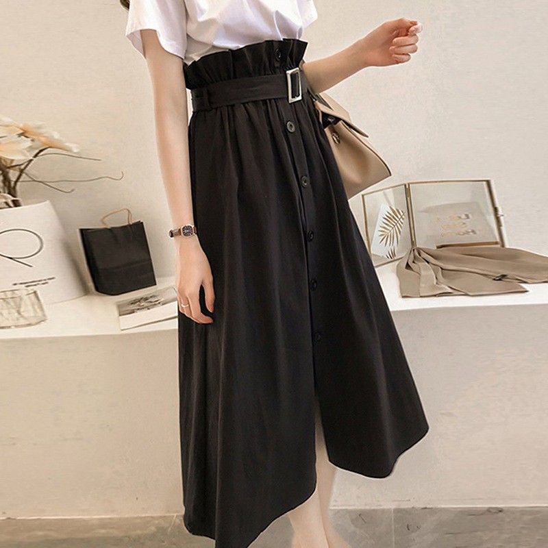 Bộ chân váy và áo thun tay ngắn thời trang đầy lôi cuốn dành cho bạn nữ