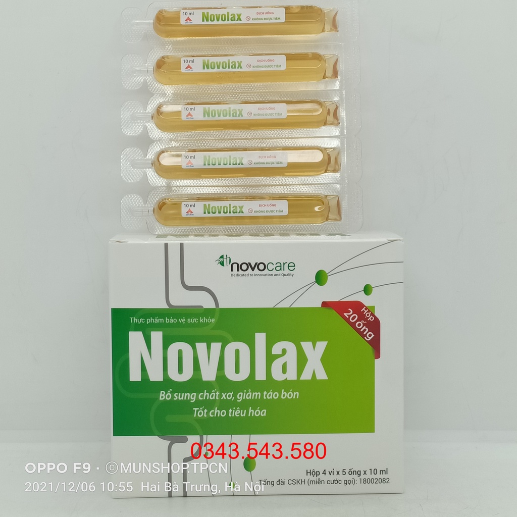 TPBVSK Novolax – bổ sung chất sơ, giảm táo bón, tốt cho tiêu hóa