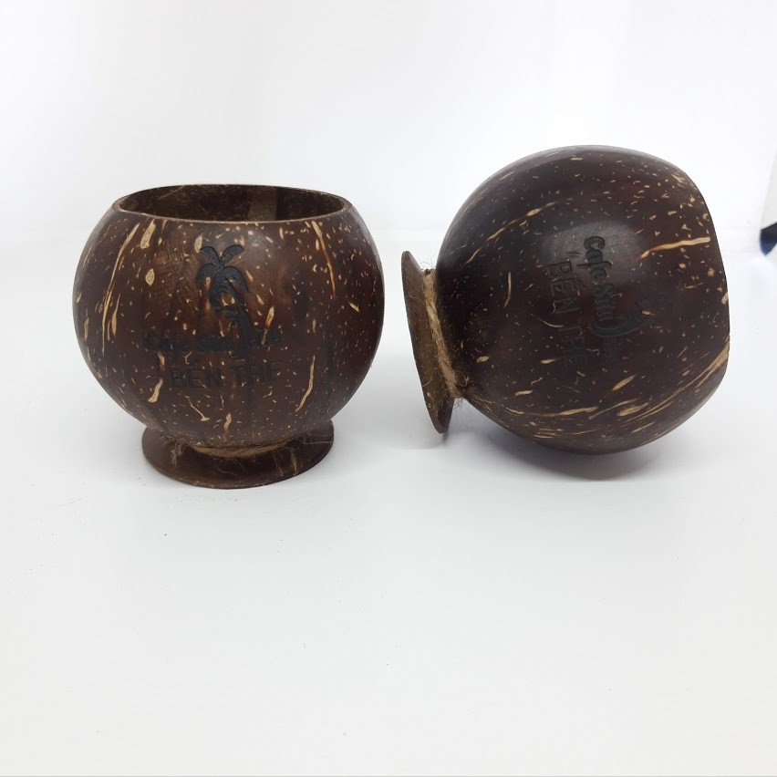 Cốc/ly gáo dừa trơn có đế gáo | Xưởng gáo Cocodecor