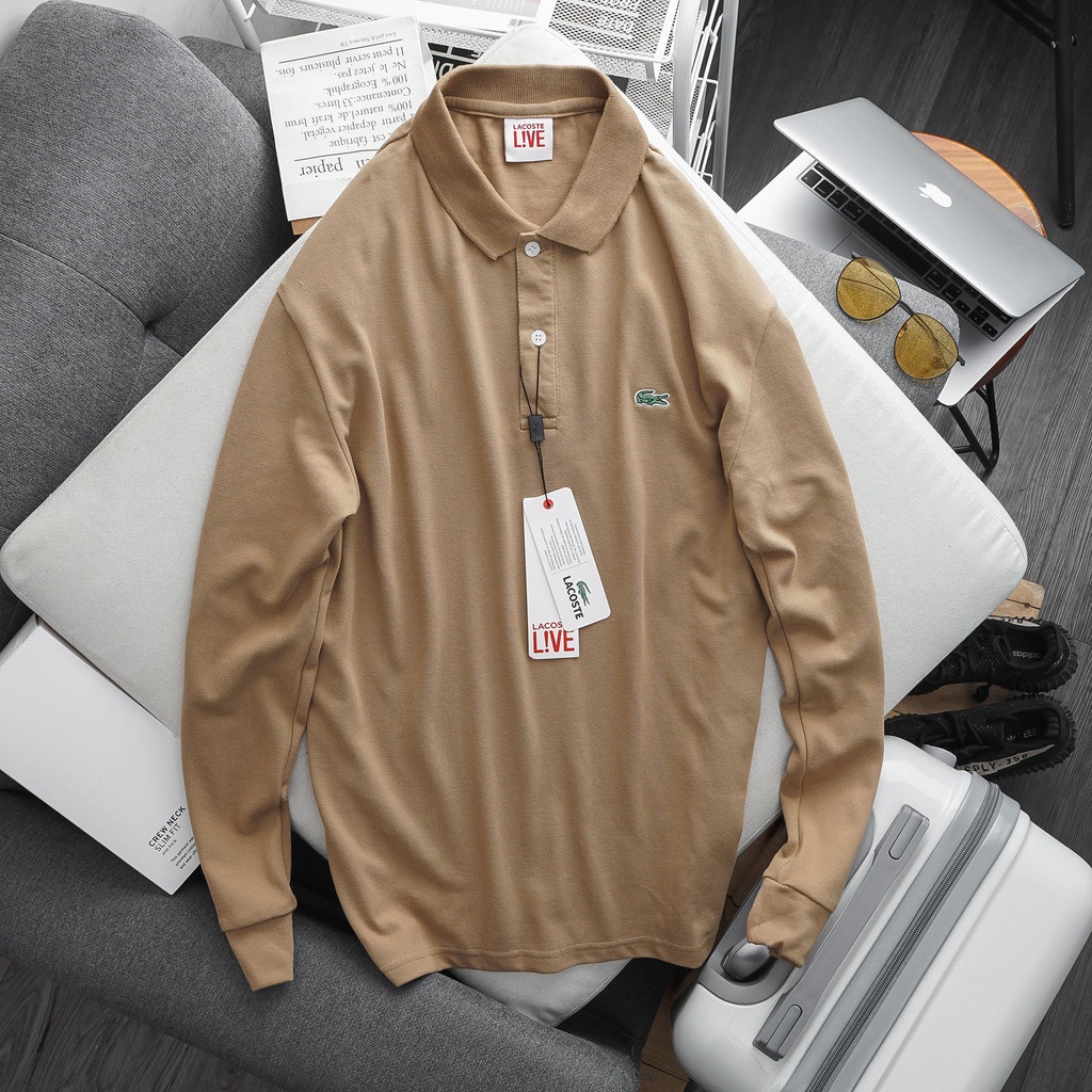 Áo Polo nam dài tay vải Lacoste thêu cá cao cấp - BENTINO | BigBuy360 - bigbuy360.vn