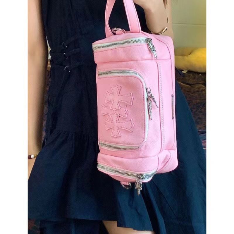 Y2k Túi Đeo Chéo Đựng Mỹ Phẩm Xiaohongshu Màu Hồng Cá Tính Cho Nữ
