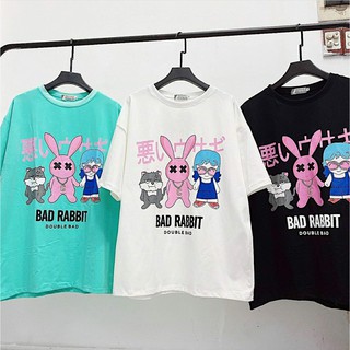 Áo thun tay lỡ Bad Rabbit Double Bad 🔸 CỰC ĐẸP 🔸 áo phông tay lỡ unisex mặc thoải mái không bị nóng - G-A47