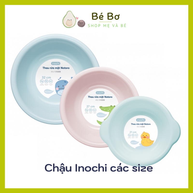 Thau Rửa Mặt, Chậu Rửa Mặt Cho Bé Notoro Inochi Nhựa Cao Cấp, Chắc Chắn, An Toàn Cho Sức Khỏe Bé Bơ Store