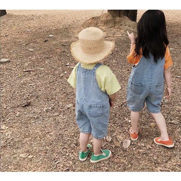 Quần Yếm Denim Thời Trang Mùa Hè Phong Cách Hàn Nhật Hàng Mới 2022 Cho Bé Gái