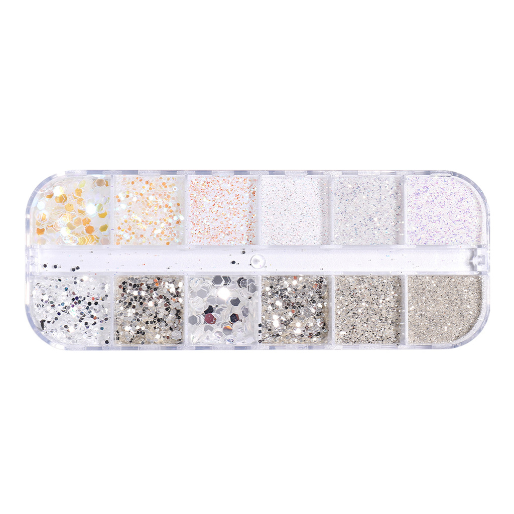 [Hàng mới về] Hộp Kim Tuyến Lấp Lánh Trang Trí Móng Tay Nghệ Thuật Diy