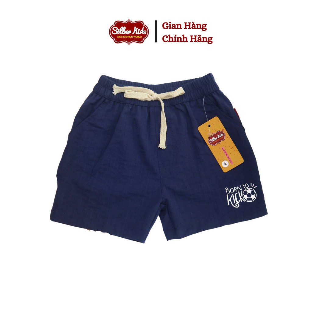 [Mã BMBAU50 giảm 7% đơn 99K] Quần Short Thô Đũi Bé Trai 3-7 Tuổi In Born To Kick SILBER KIDS