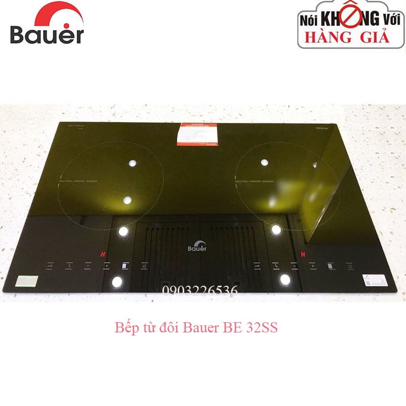 Bếp từ đôi Bauer BE 32SS ✅[TẶNG HÚT MÙI KÍNH CONG CAO CẤP] -Bếp từ đôi nhập khẩu nguyên chiếc Malays
