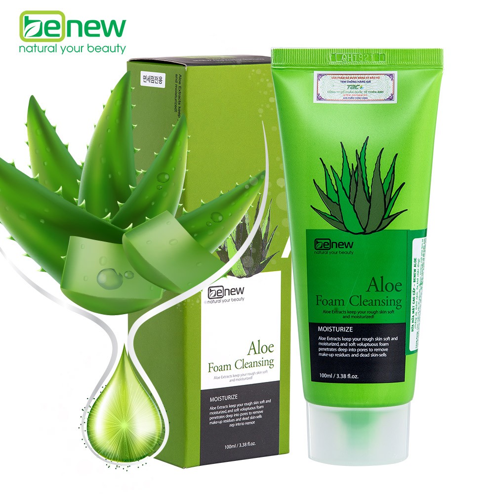 Sữa rửa mặt lô hội Benew Aloe Foam Cleansing 100ml