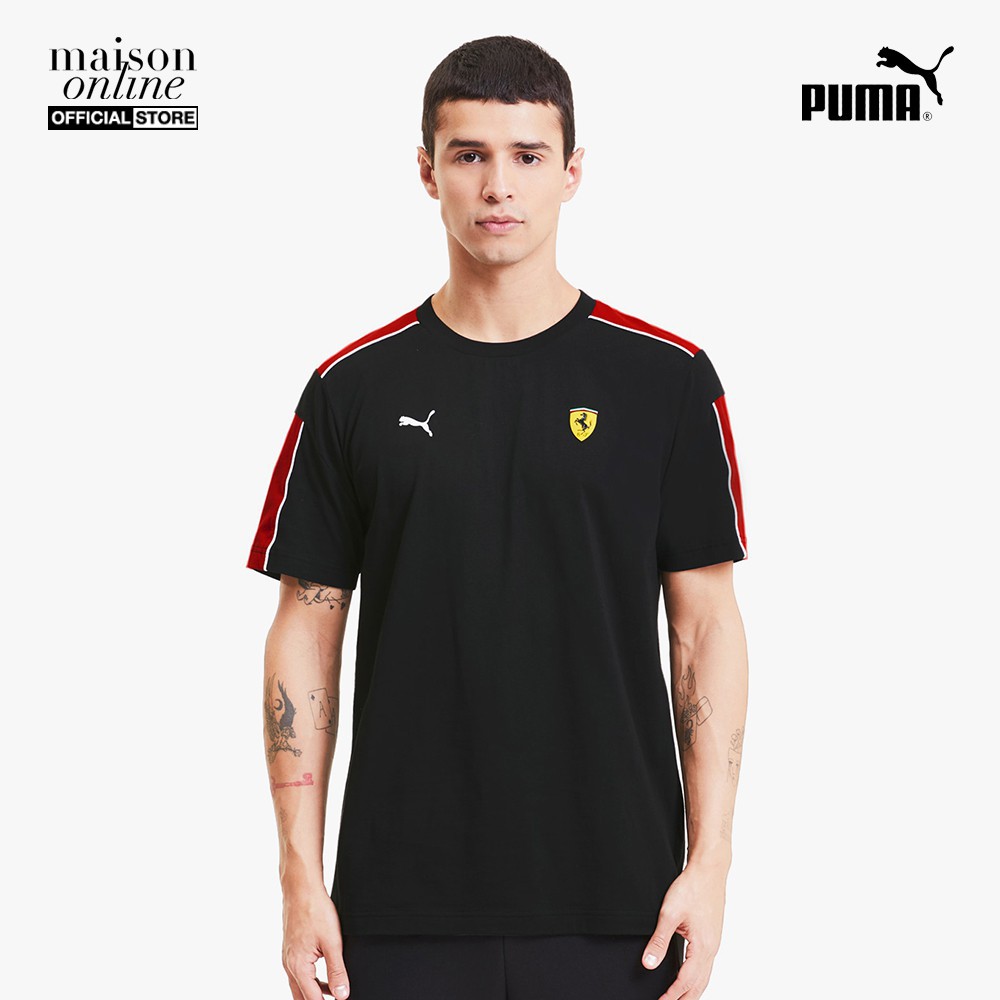 PUMA - Áo thun thể thao nam ngắn tay Scuderia Ferrari Race T7 Motorsport 597946-02