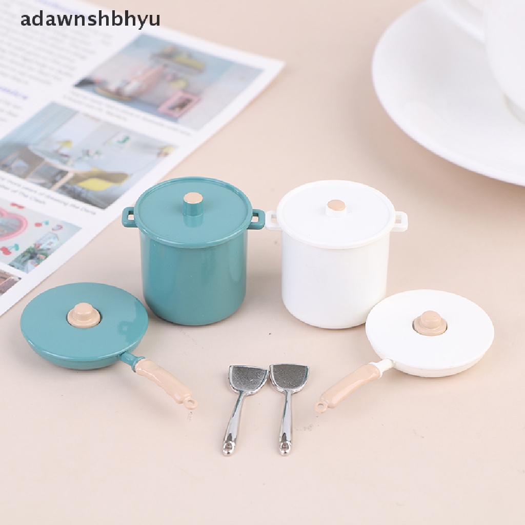 Mô Hình Nồi Chảo Nấu Ăn Mini Tỉ Lệ 1 / 12 Cho Nhà Búp Bê