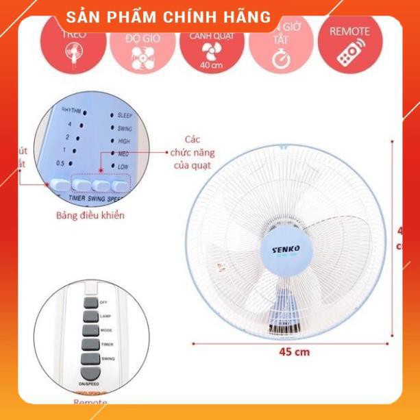 ♥️ [FreeShip] Quạt treo tường SenKo TR828 , Hàng chính hãng - Bảo hành 12 tháng