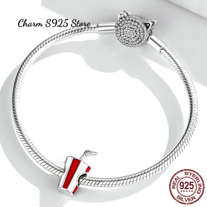 CHARM KIỂU DÁNG LY NƯỚC BẠC S925 CAO CẤP HÀNG CHÍNH HÃNG