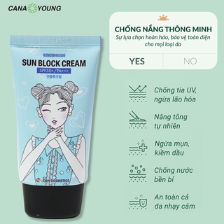 Kem Chống Nắng Lâu Trôi Làm Sáng, Dưỡng Da Hongwhasoo Sunblock Cream SPF 50+,PA+++