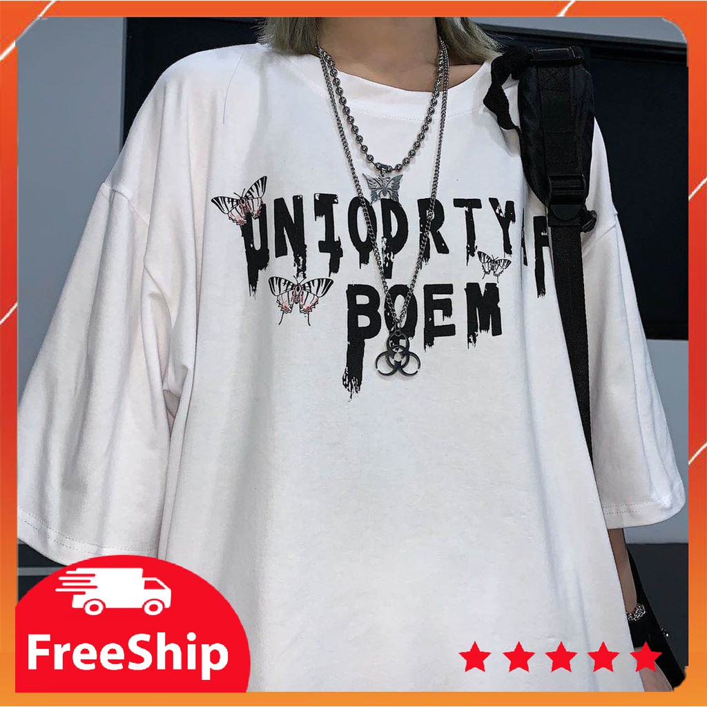 Áo thun nam nữ unisex tay lỡ A265 Boem, áo phông tay lỡ unisex form rộng oversize streetwear S9