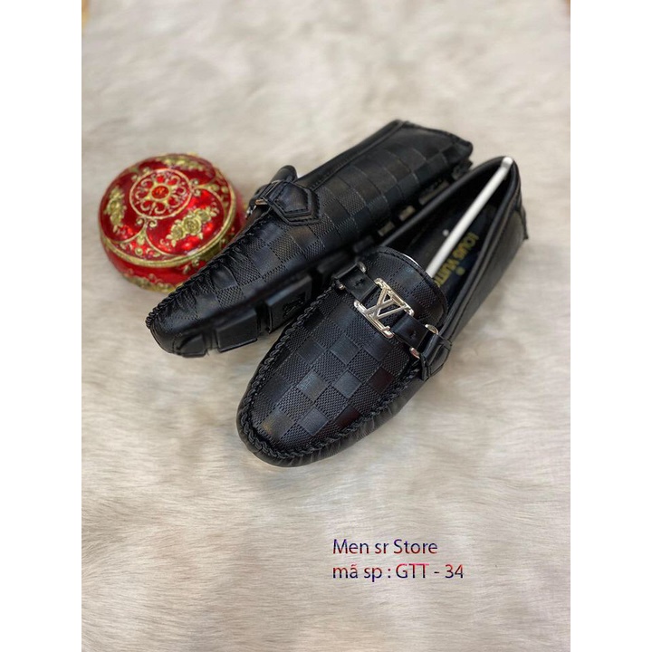 GIÀY LƯỜI NAM LV MỚI - GIÀY DA NAM THỜI TRANG - GTT 34