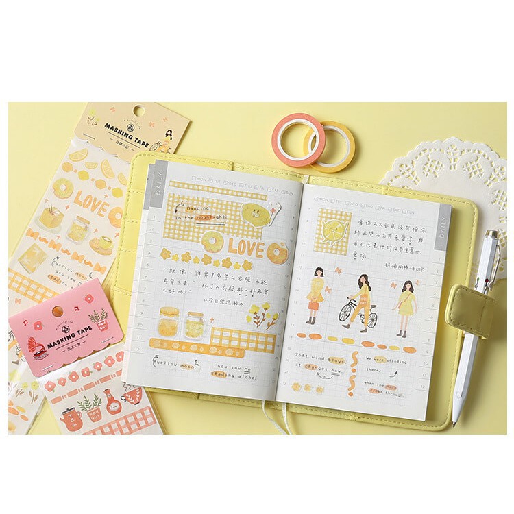 Hình dán trang trí Daily Life Sticker Masking, 65x350mm